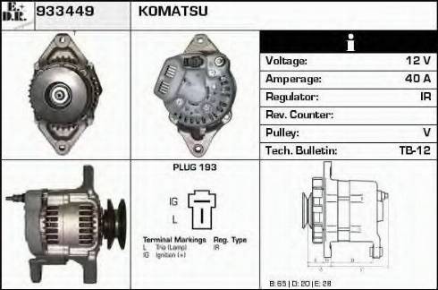 EDR 933449 - Ģenerators www.autospares.lv