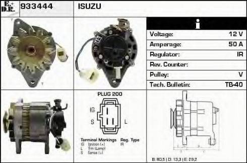 EDR 933444 - Генератор www.autospares.lv