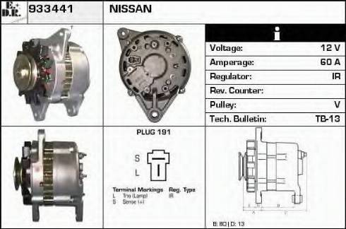 EDR 933441 - Alternator www.autospares.lv