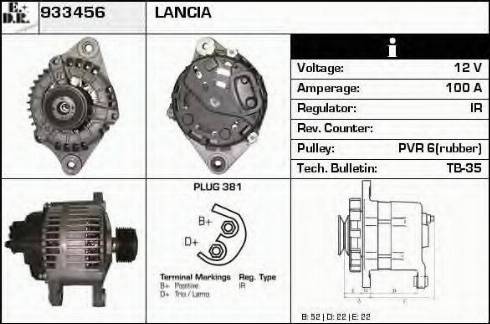 EDR 933456 - Генератор www.autospares.lv