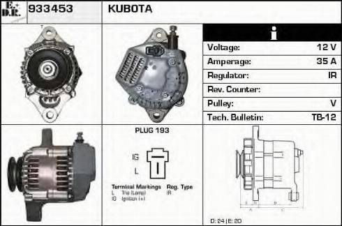 EDR 933453 - Alternator www.autospares.lv