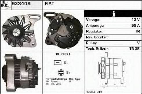 EDR 933409 - Генератор www.autospares.lv