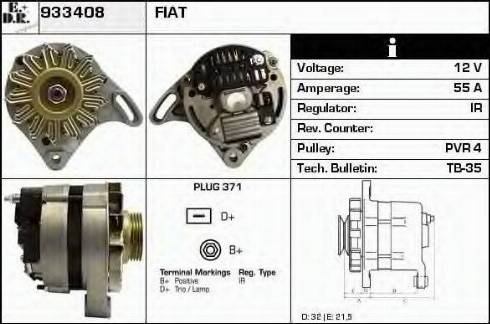 EDR 933408 - Генератор www.autospares.lv