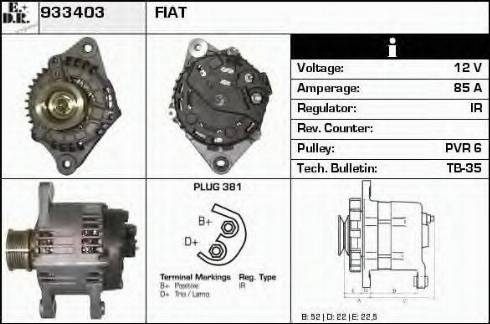 EDR 933403 - Alternator www.autospares.lv