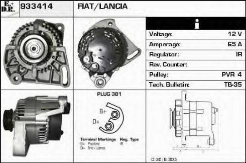 EDR 933414 - Генератор www.autospares.lv