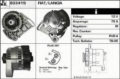 EDR 933415 - Ģenerators www.autospares.lv