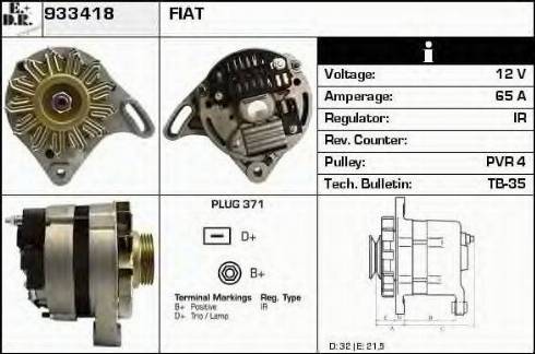 EDR 933418 - Генератор www.autospares.lv