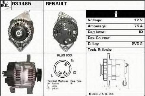 EDR 933485 - Ģenerators www.autospares.lv