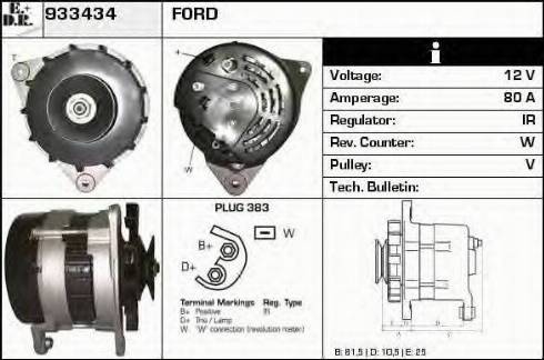 EDR 933434 - Ģenerators www.autospares.lv