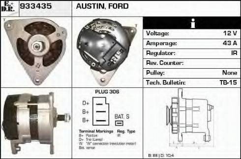 EDR 933435 - Генератор www.autospares.lv