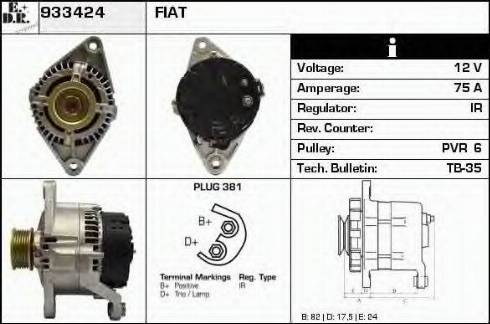 EDR 933424 - Alternator www.autospares.lv