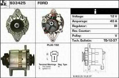 EDR 933425 - Ģenerators www.autospares.lv