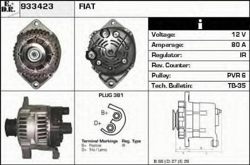 EDR 933423 - Ģenerators www.autospares.lv