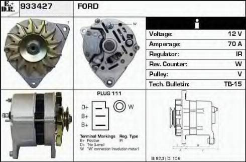 EDR 933427 - Alternator www.autospares.lv