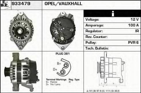 EDR 933479 - Ģenerators www.autospares.lv