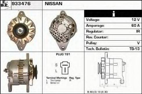 EDR 933476 - Alternator www.autospares.lv