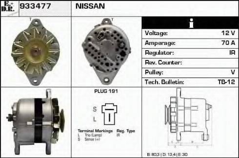 EDR 933477 - Генератор www.autospares.lv