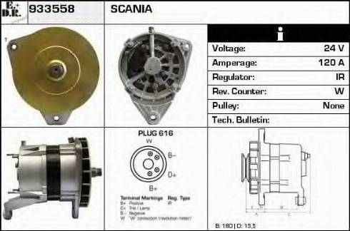 EDR 933558 - Генератор www.autospares.lv