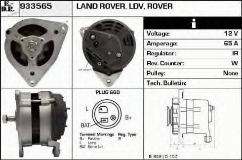 EDR 933565 - Генератор www.autospares.lv