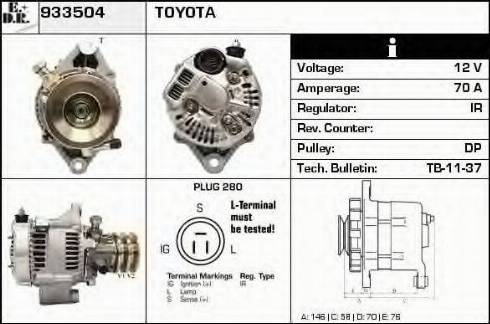 EDR 933504 - Ģenerators autospares.lv