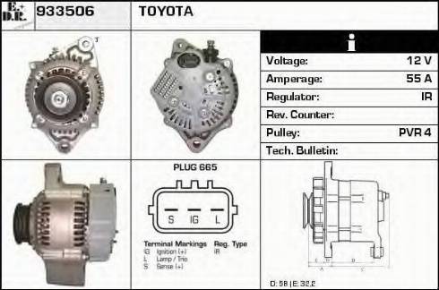 EDR 933506 - Генератор www.autospares.lv