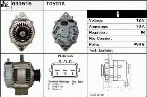 EDR 933515 - Ģenerators www.autospares.lv