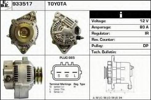 EDR 933517 - Ģenerators www.autospares.lv