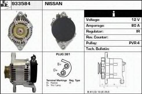 EDR 933584 - Ģenerators www.autospares.lv