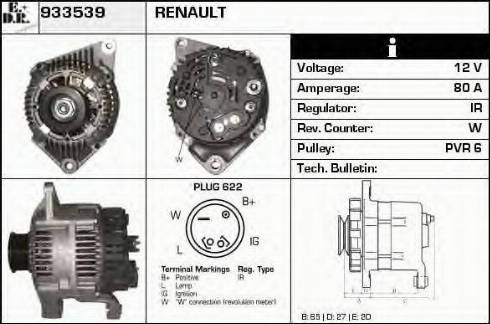 EDR 933539 - Ģenerators www.autospares.lv