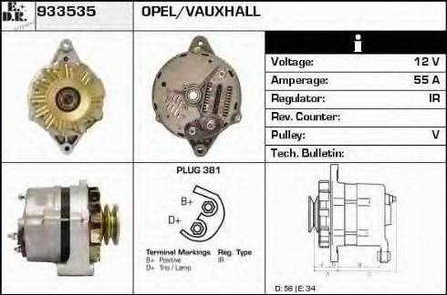 EDR 933535 - Генератор www.autospares.lv