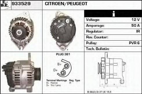 EDR 933529 - Alternator www.autospares.lv