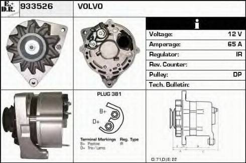 EDR 933526 - Генератор www.autospares.lv