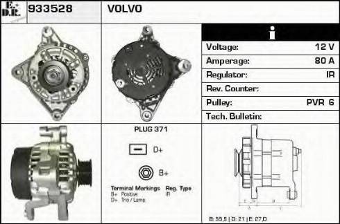 EDR 933528 - Alternator www.autospares.lv