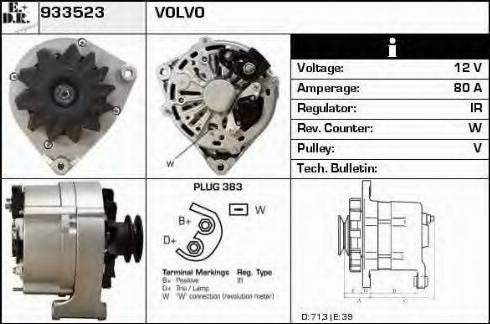 EDR 933523 - Генератор www.autospares.lv