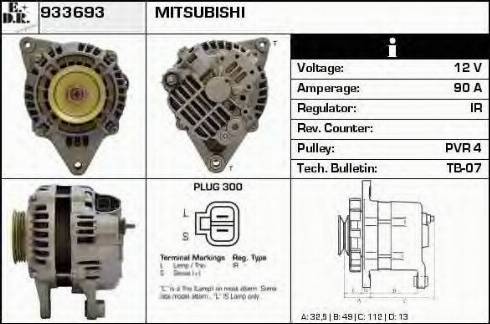 EDR 933693 - Генератор www.autospares.lv