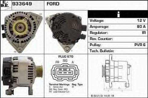 EDR 933649 - Ģenerators www.autospares.lv