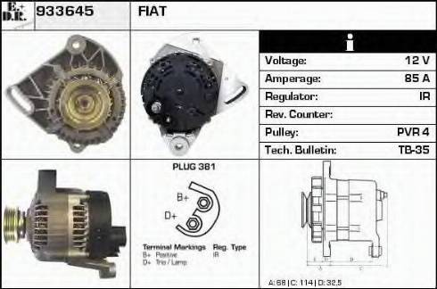 EDR 933645 - Alternator www.autospares.lv