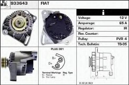 EDR 933643 - Ģenerators www.autospares.lv