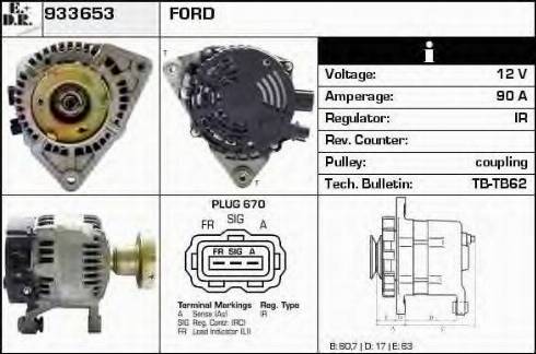 EDR 933653 - Ģenerators www.autospares.lv