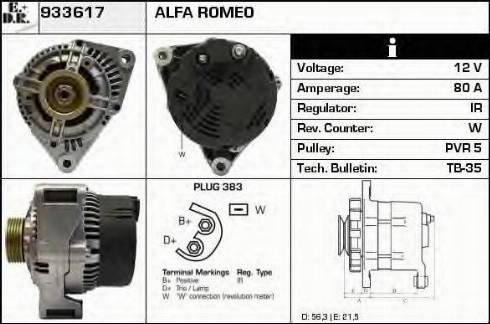 EDR 933617 - Генератор www.autospares.lv