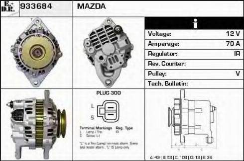 EDR 933684 - Alternator www.autospares.lv