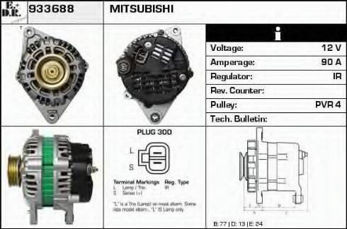 EDR 933688 - Alternator www.autospares.lv