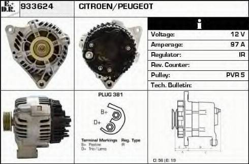 EDR 933624 - Alternator www.autospares.lv