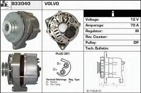 EDR 933040 - Alternator www.autospares.lv