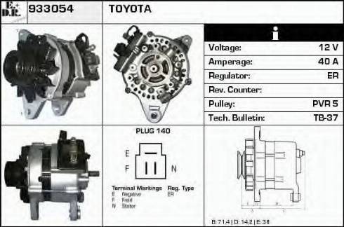 EDR 933054 - Ģenerators www.autospares.lv