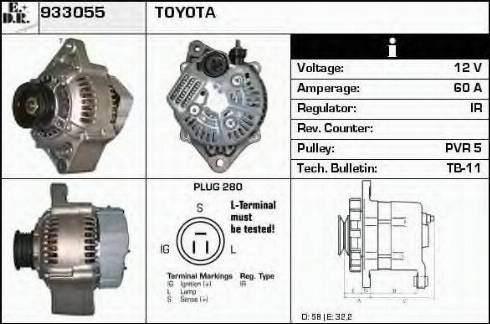 EDR 933055 - Генератор www.autospares.lv