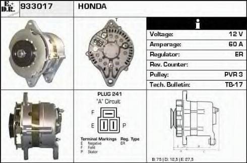 EDR 933017 - Ģenerators www.autospares.lv