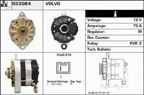 EDR 933084 - Генератор www.autospares.lv