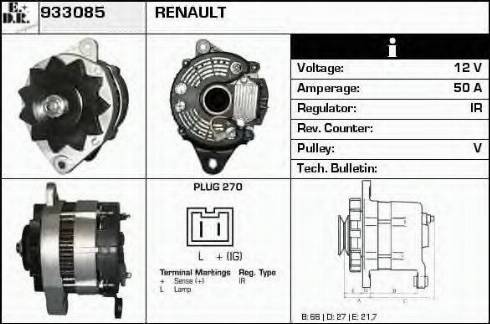 EDR 933085 - Генератор www.autospares.lv