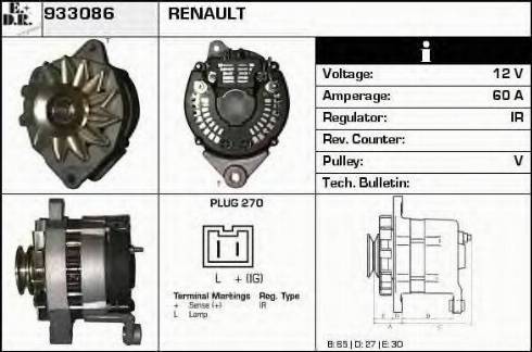 EDR 933086 - Ģenerators www.autospares.lv